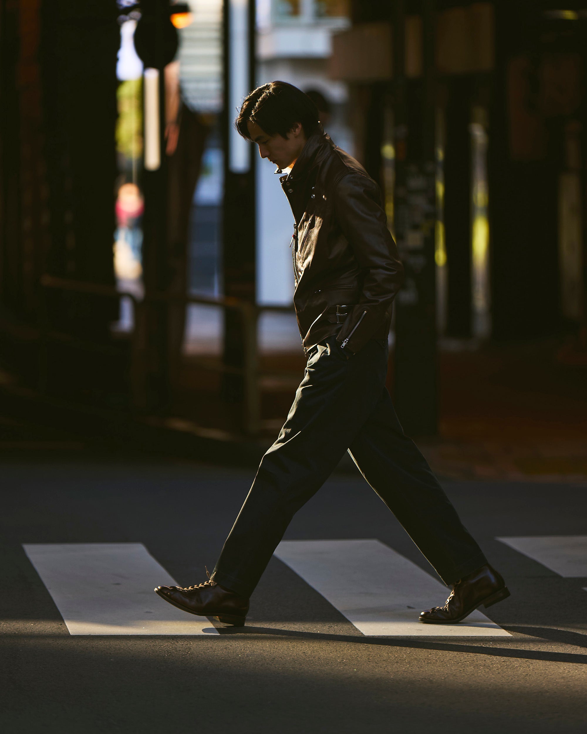 RIVETTS LIDARS JACKET / Model-C1 Croydon Regular Collar Lamb Brown