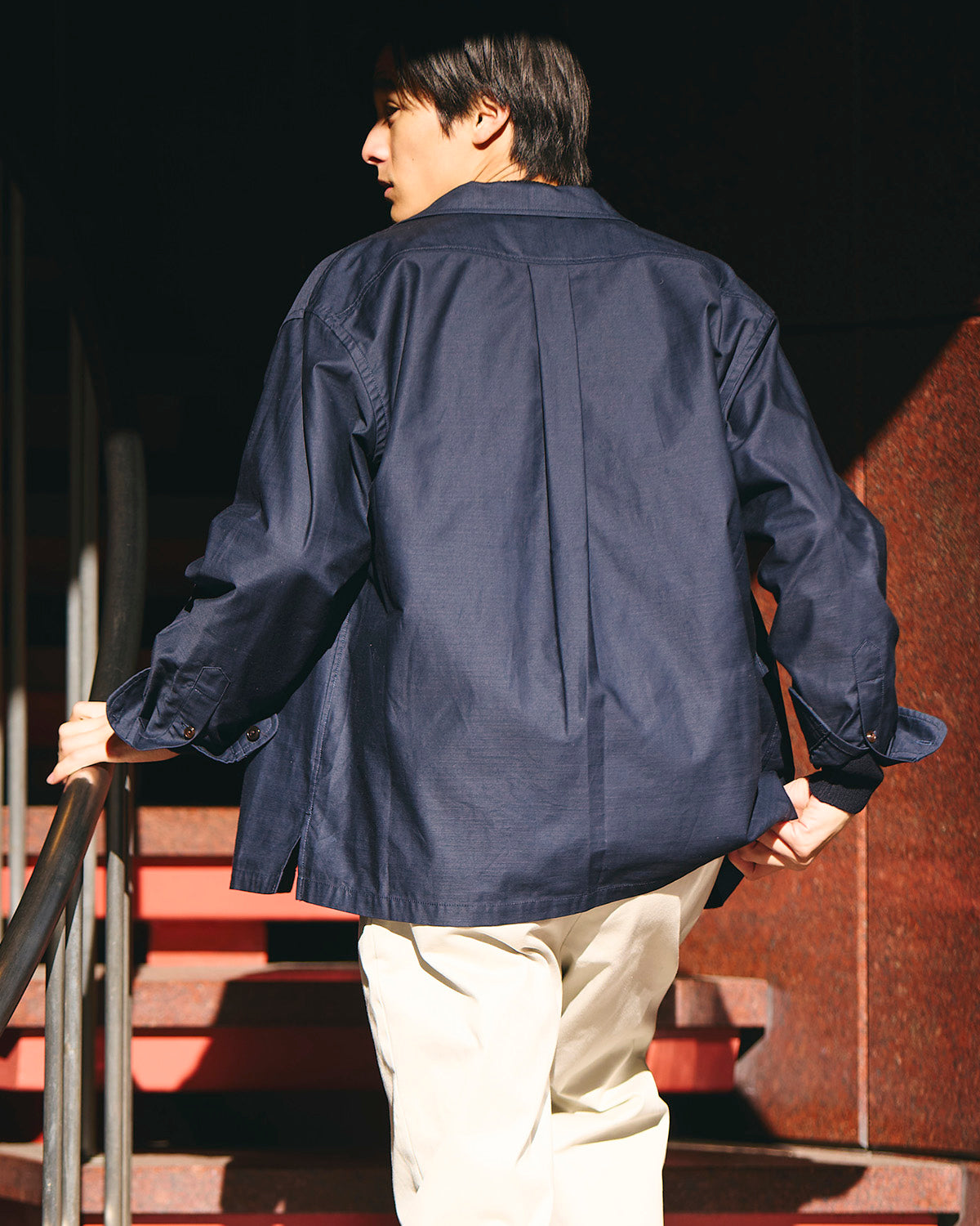 ADAMS-Work Shirt Jacket / NAVY