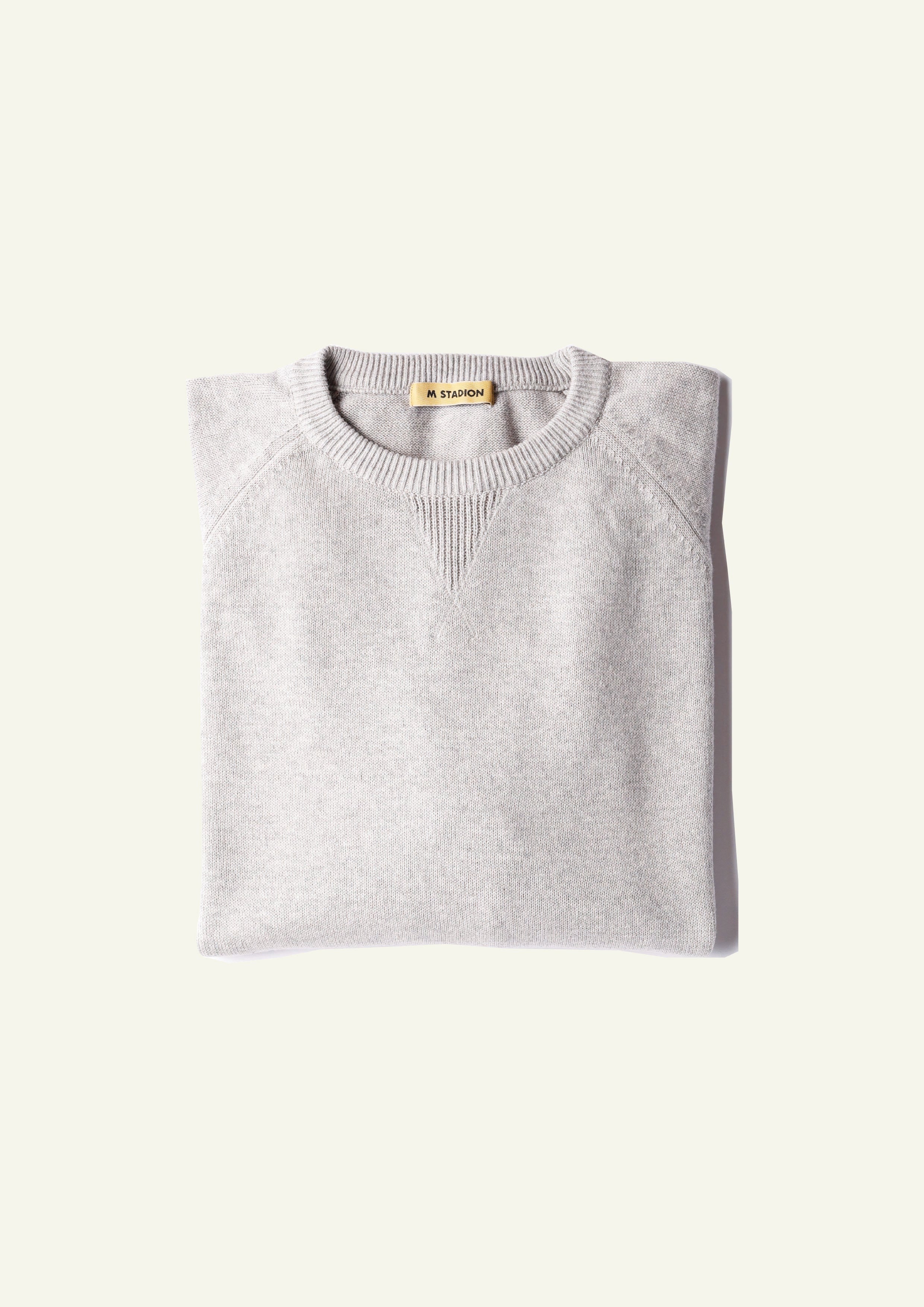 SABINE-Raglan Sleeve knit cotton / Dusky GRAY