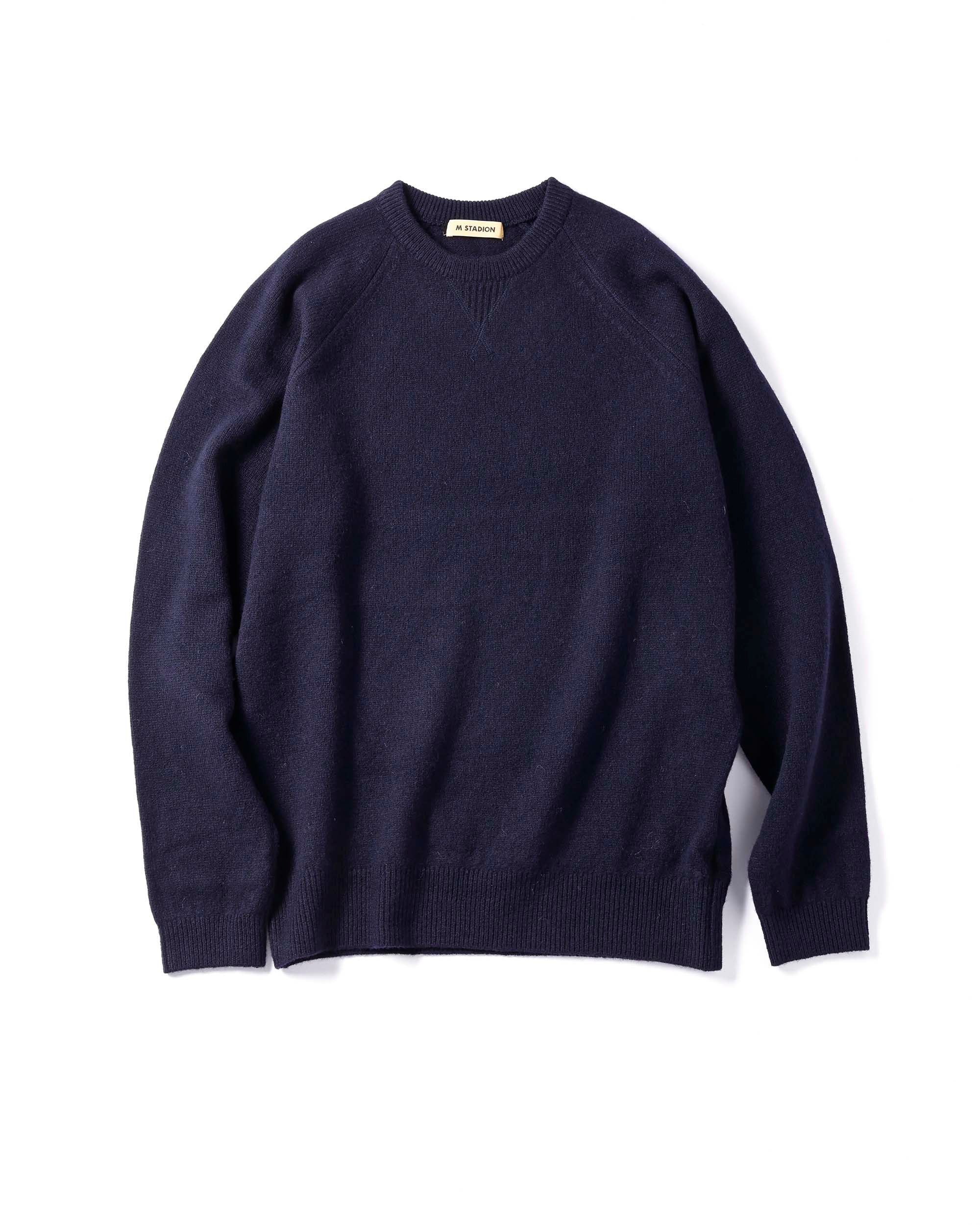 SABINE-Raglan Sleeve knit cashmere / Deep NAVY