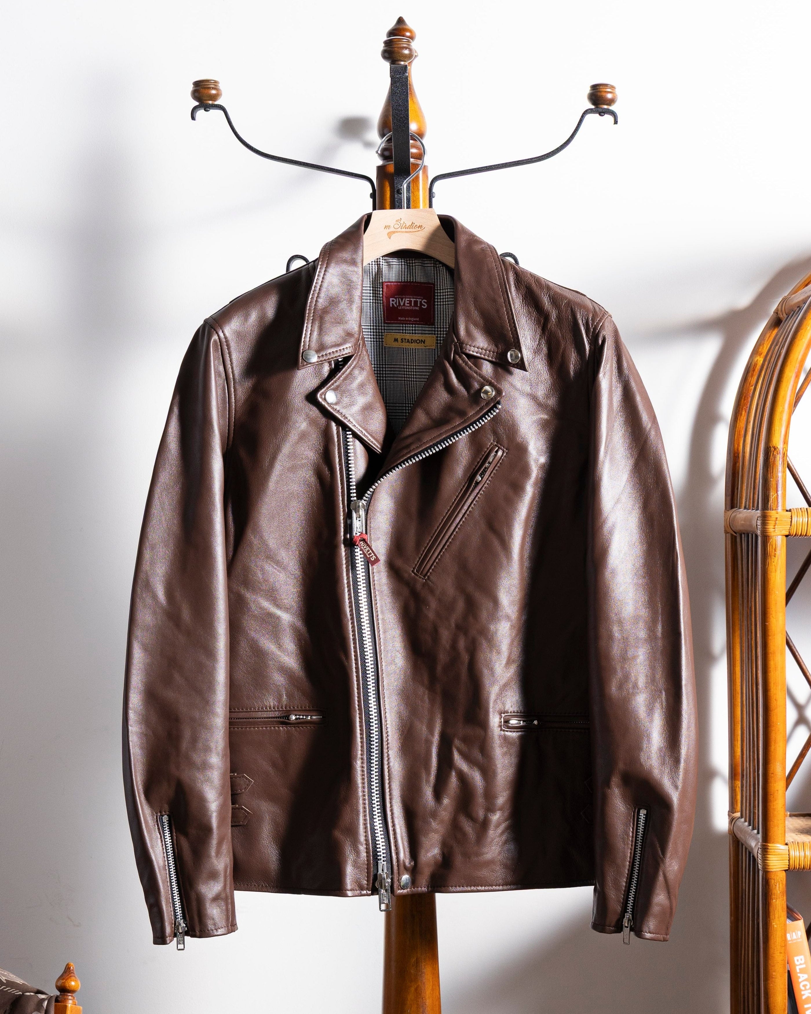 RIVETTS LIDARS JACKET / Model-C1 Croydon Regular Collar Lamb Brown