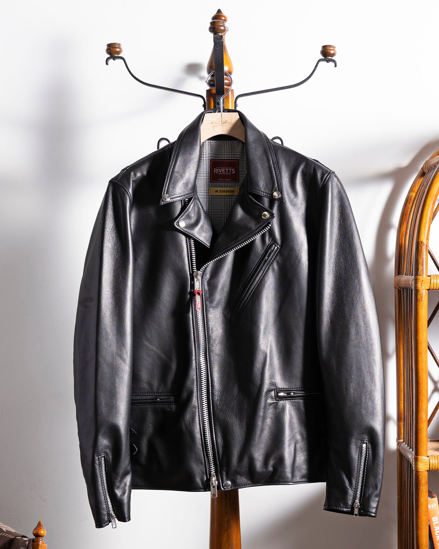 RIVETTS LIDARS JACKET / Model-C1 Croydon Regular Collar Lamb Black