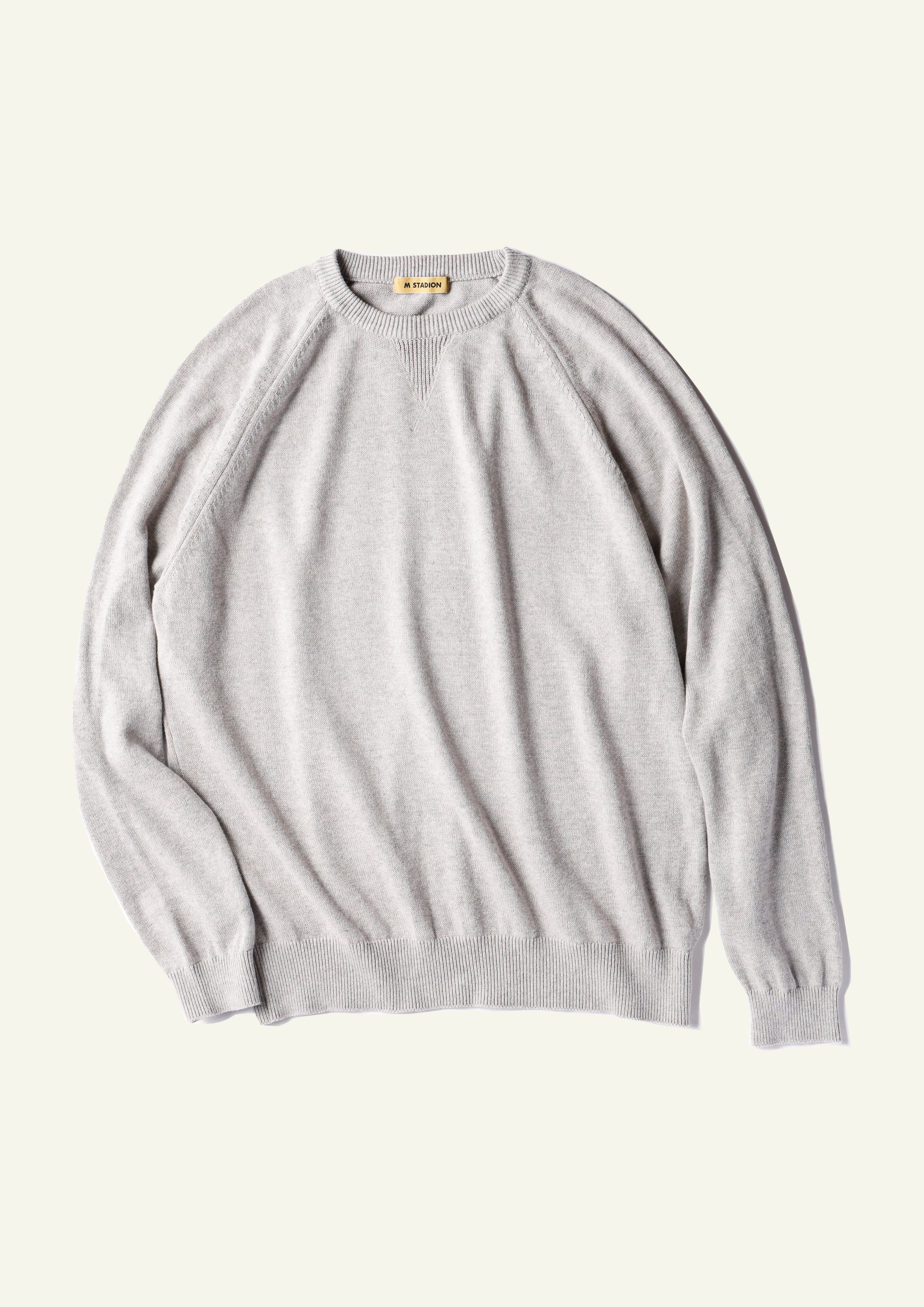 SABINE-Raglan Sleeve knit cotton / Dusky GRAY