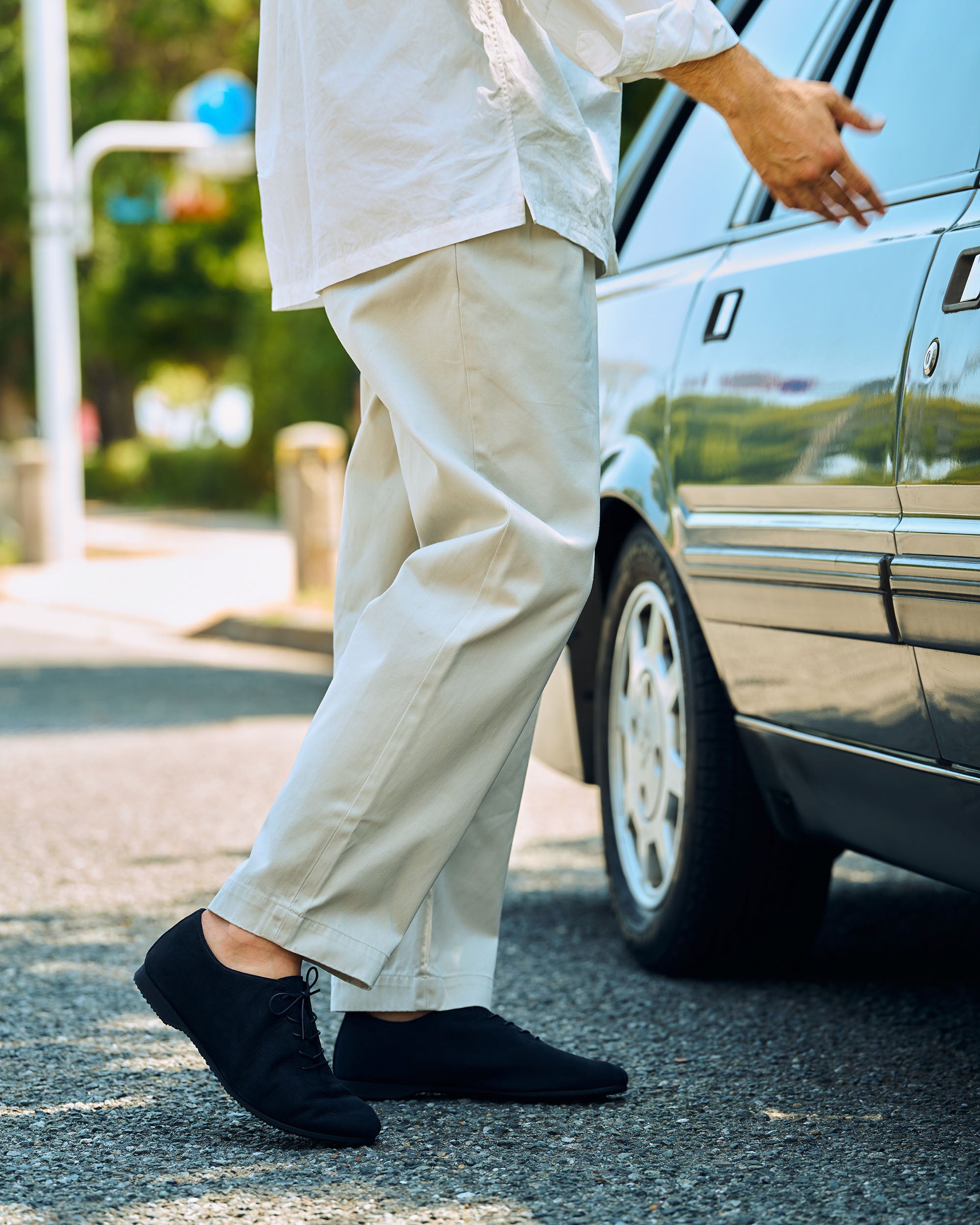 JAZZフラットシューズ / BLACK(ヌバック)