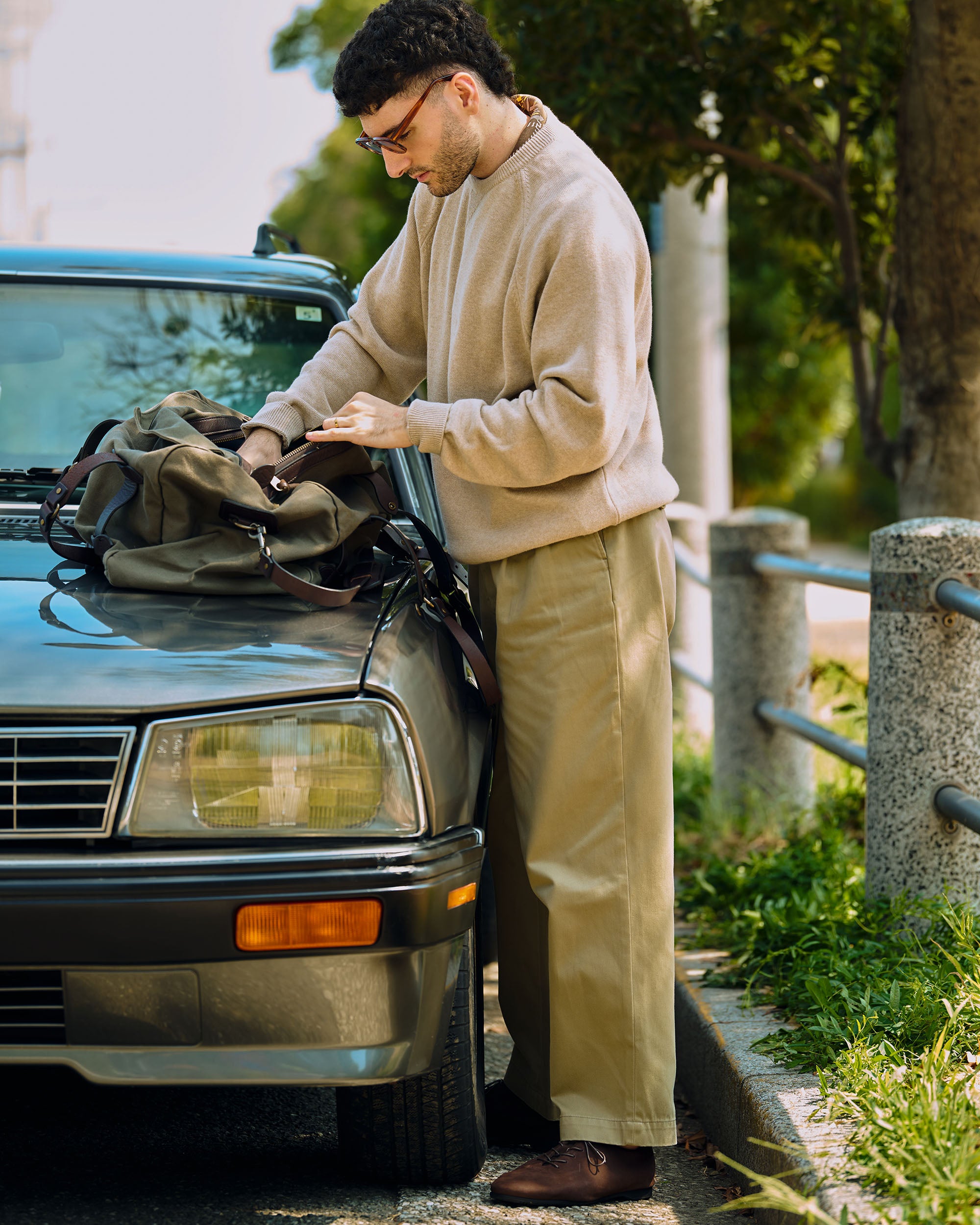 JAZZフラットシューズ / BROWN(ヌバック)