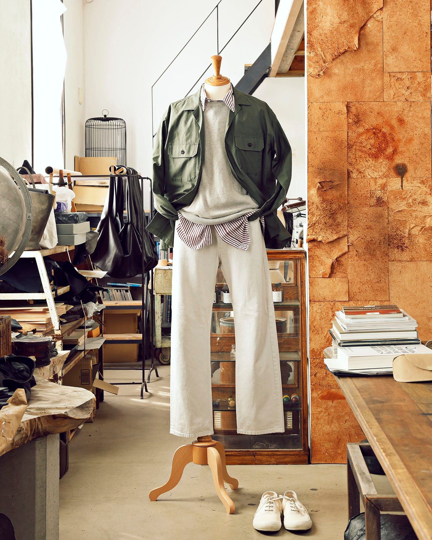 ADAMS-Work Shirt Jacket / OLIVE