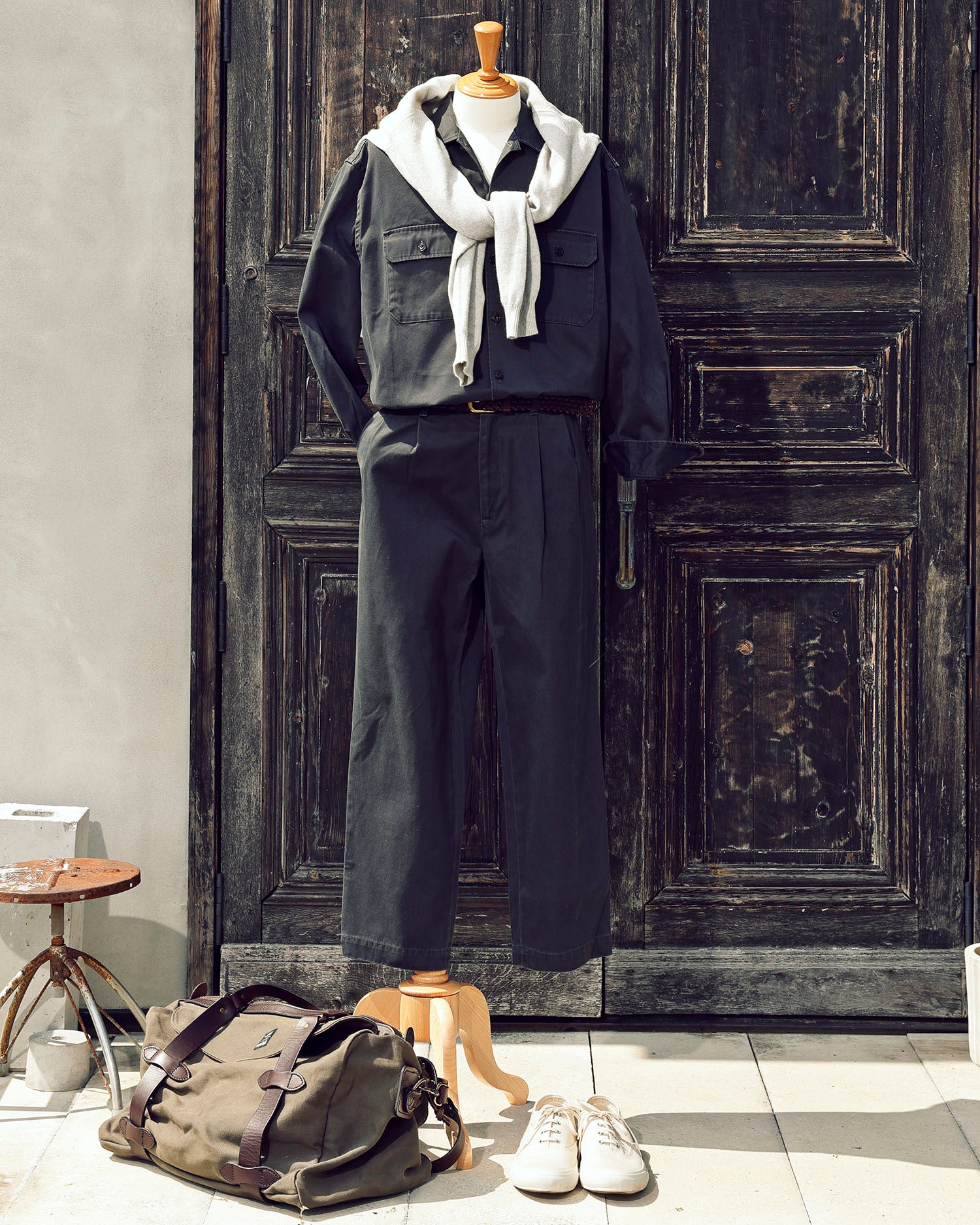 ADAMS-Work Shirt Jacket / NAVY