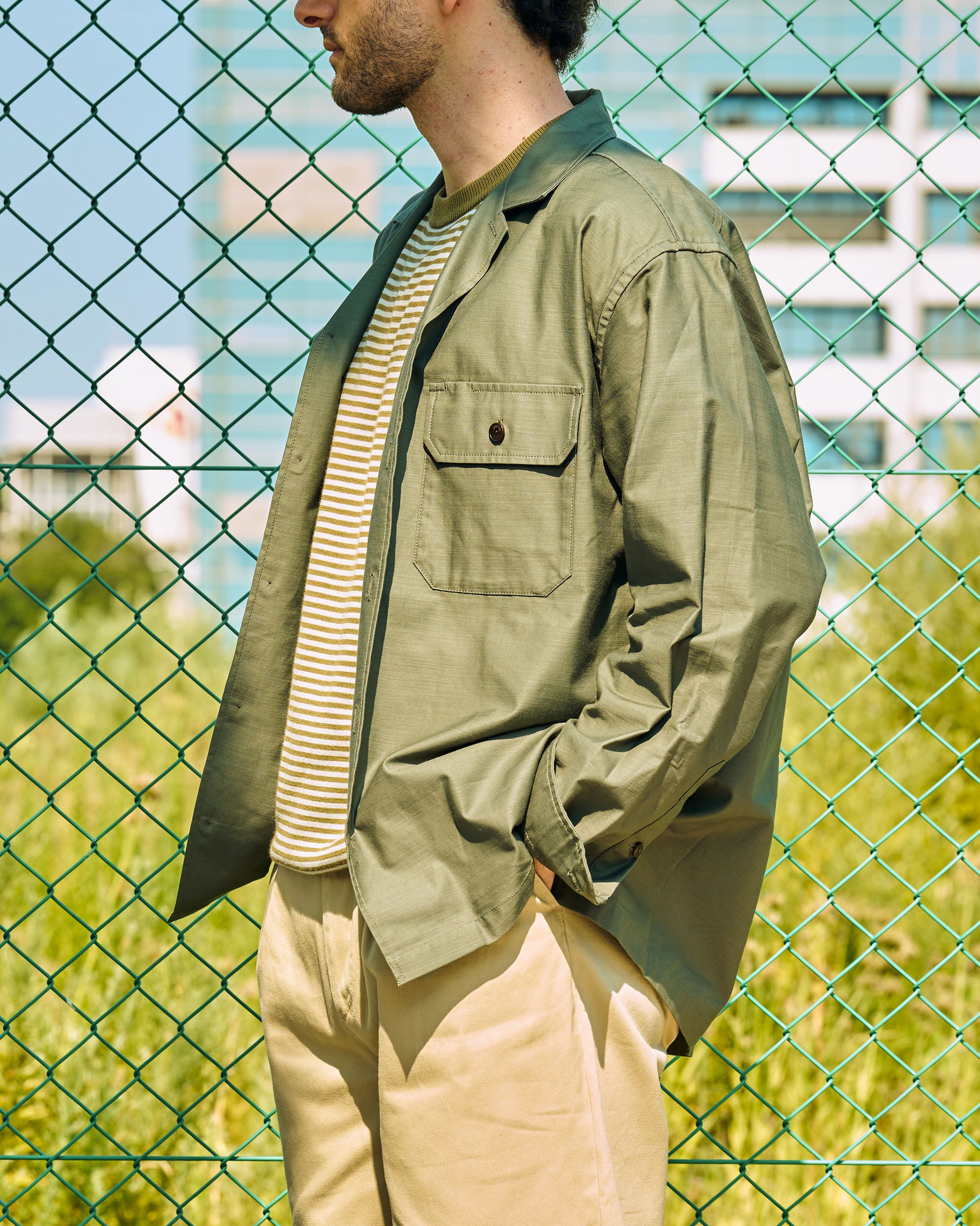 ADAMS-Work Shirt Jacket / OLIVE