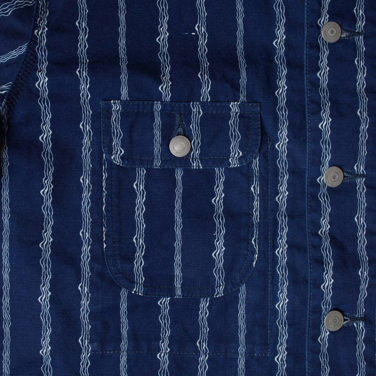 Fit's Like A Hug Coverall Jacket -10oz Indigo Duck Yoroke Stripe-