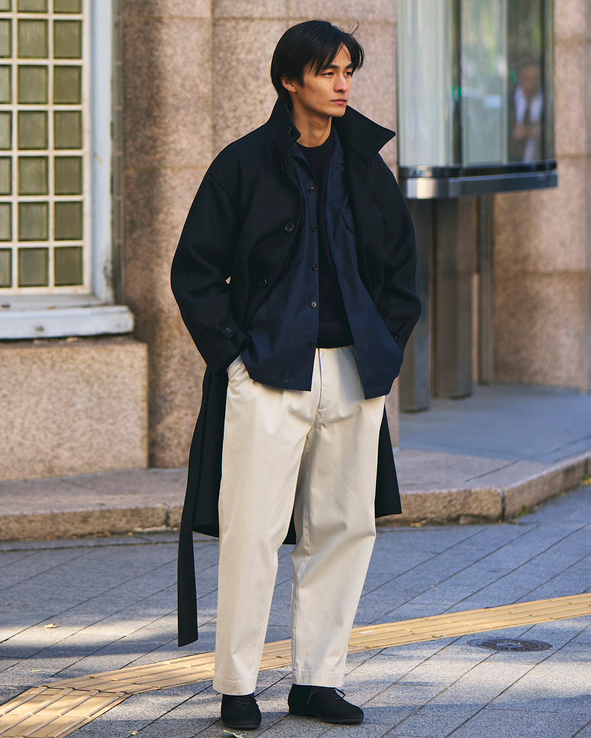 ADAMS-Work Shirt Jacket / NAVY