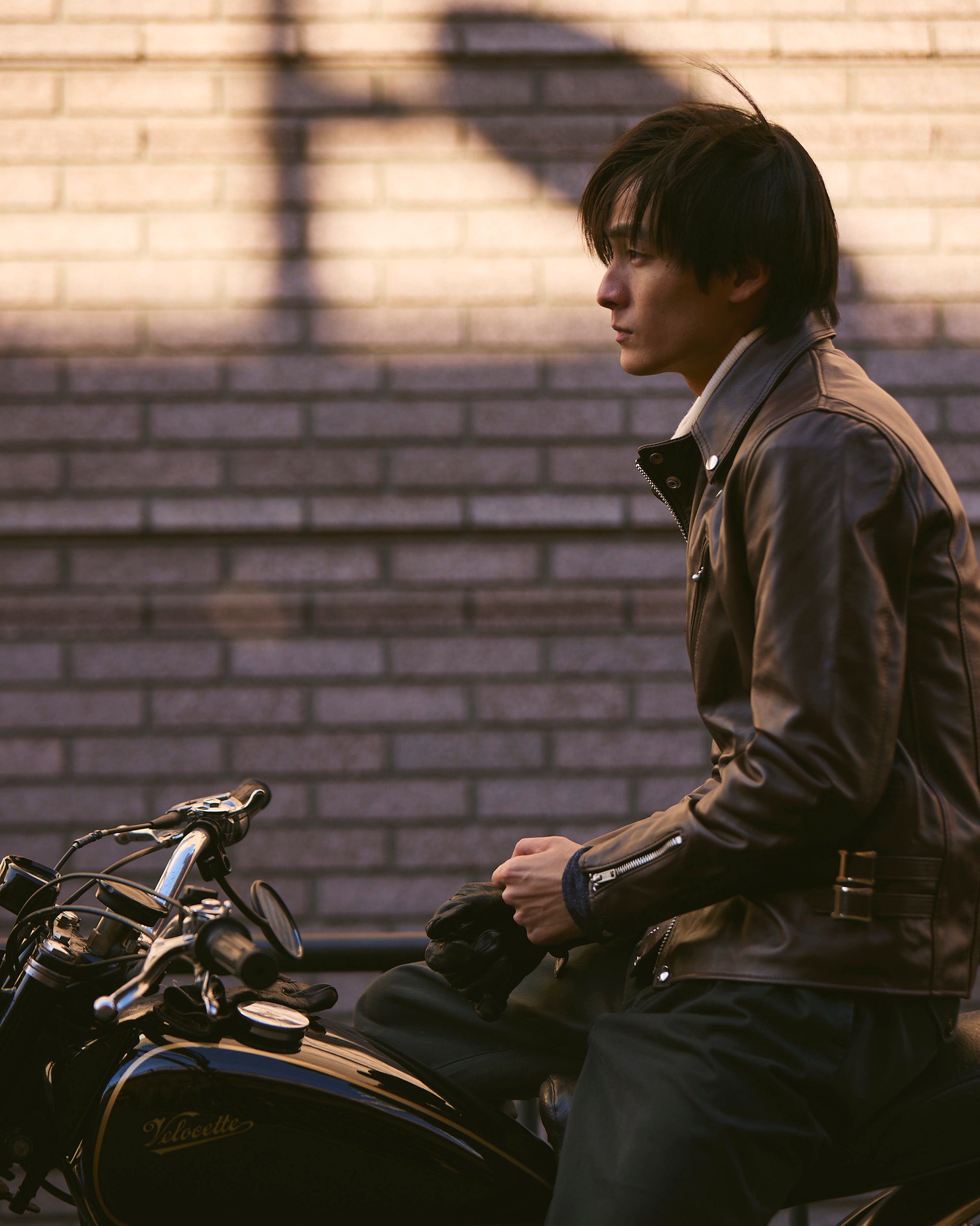 RIVETTS LIDARS JACKET / Model-C1 Croydon Regular Collar Lamb Brown