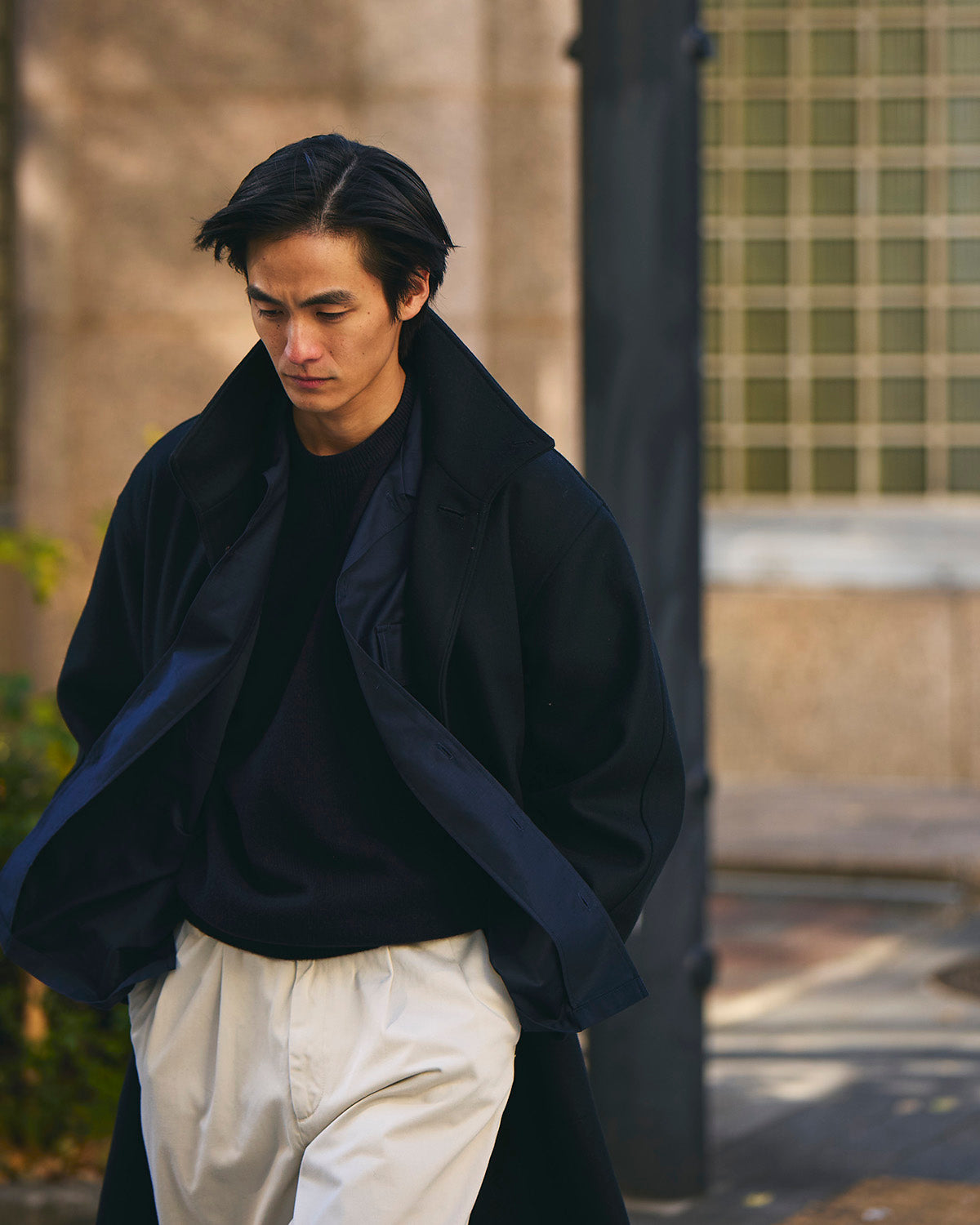 ADAMS-Work Shirt Jacket / NAVY