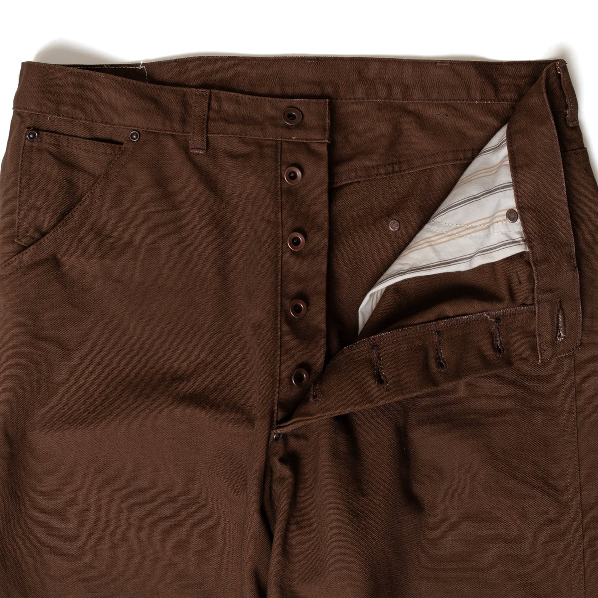 Fit's Like A Hug Jeans Cotton Duck -BROWN-