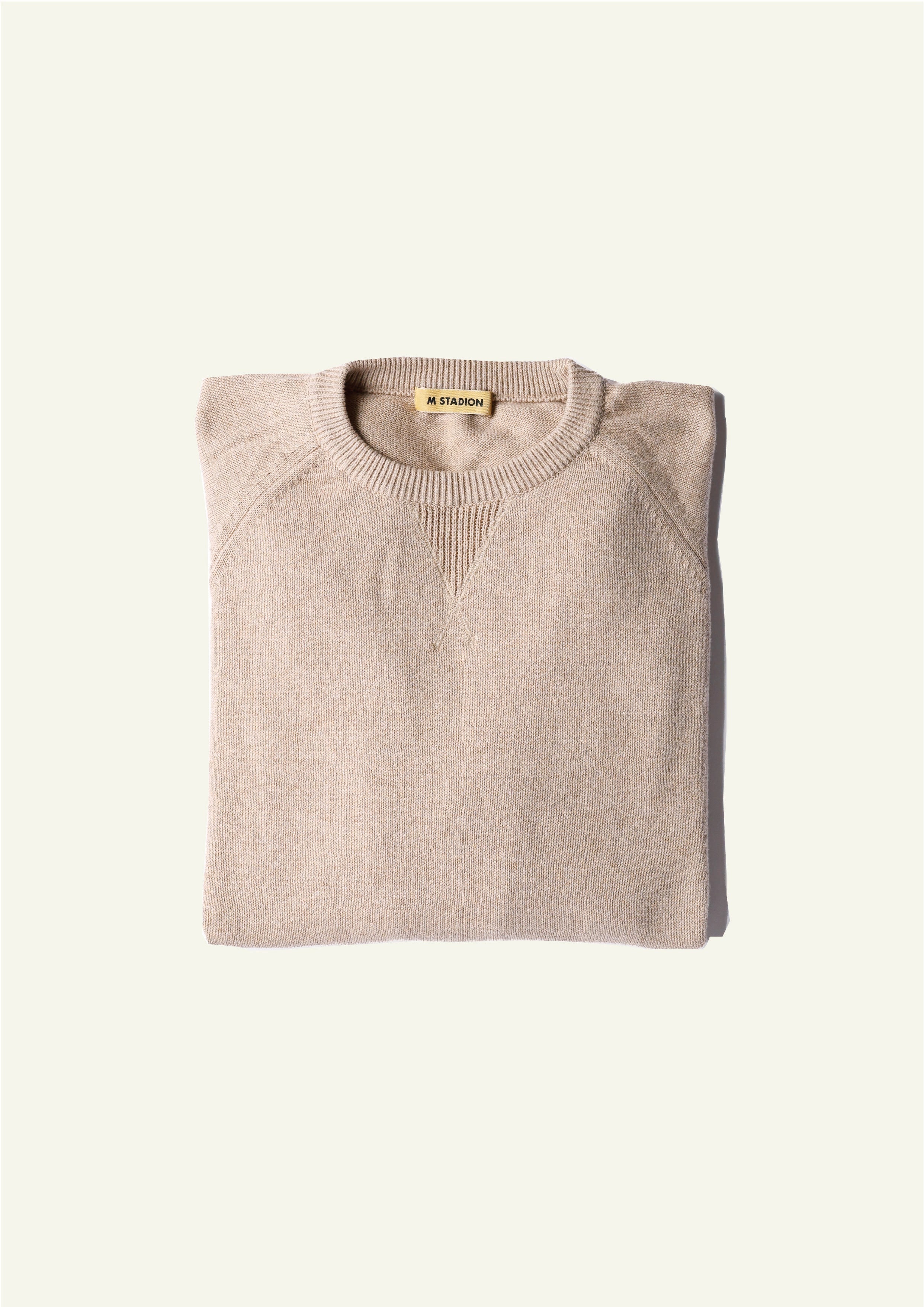 SABINE-Raglan Sleeve knit cotton / BEIGE