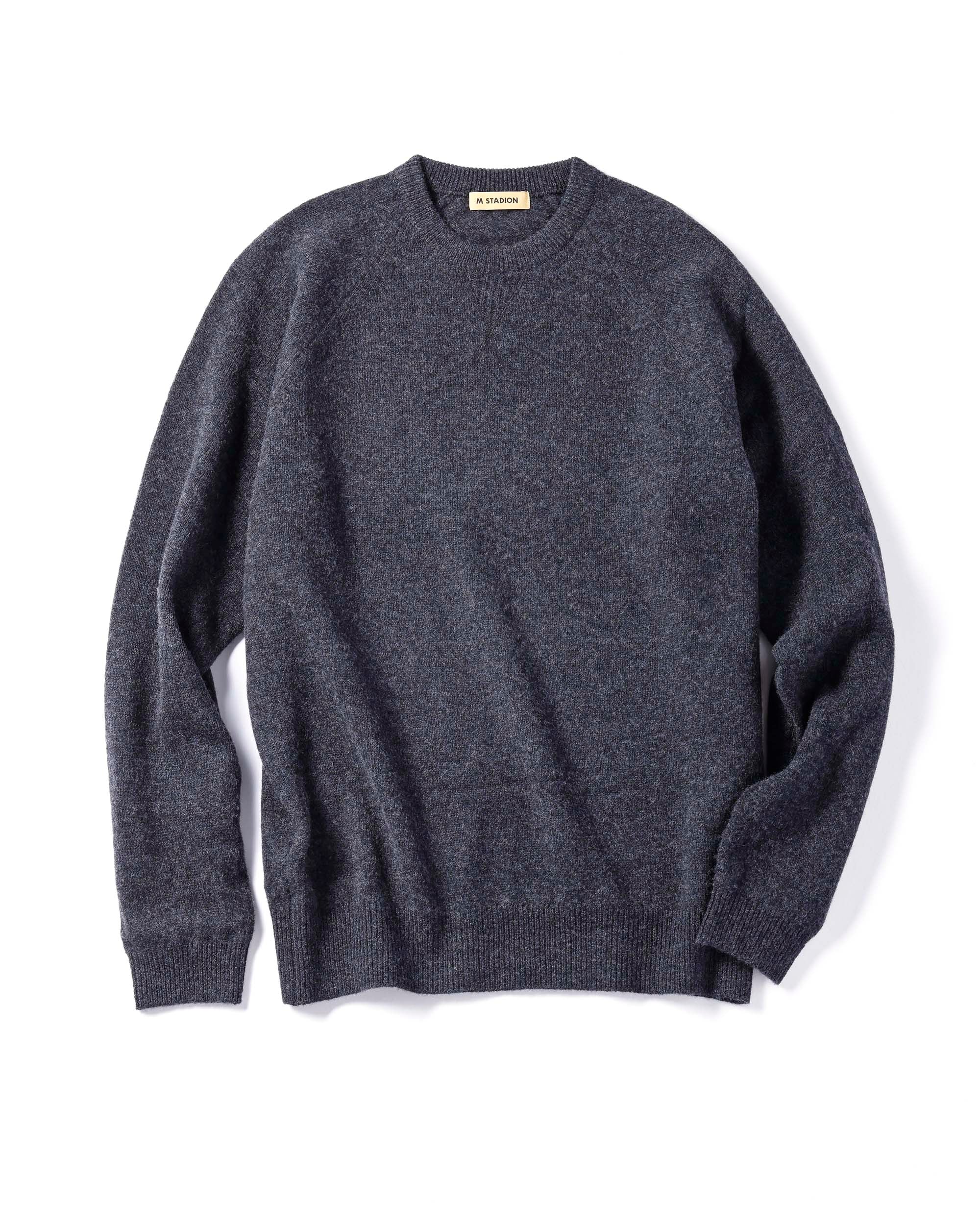 SABINE-Raglan Sleeve knit cashmere / CHAROCAL