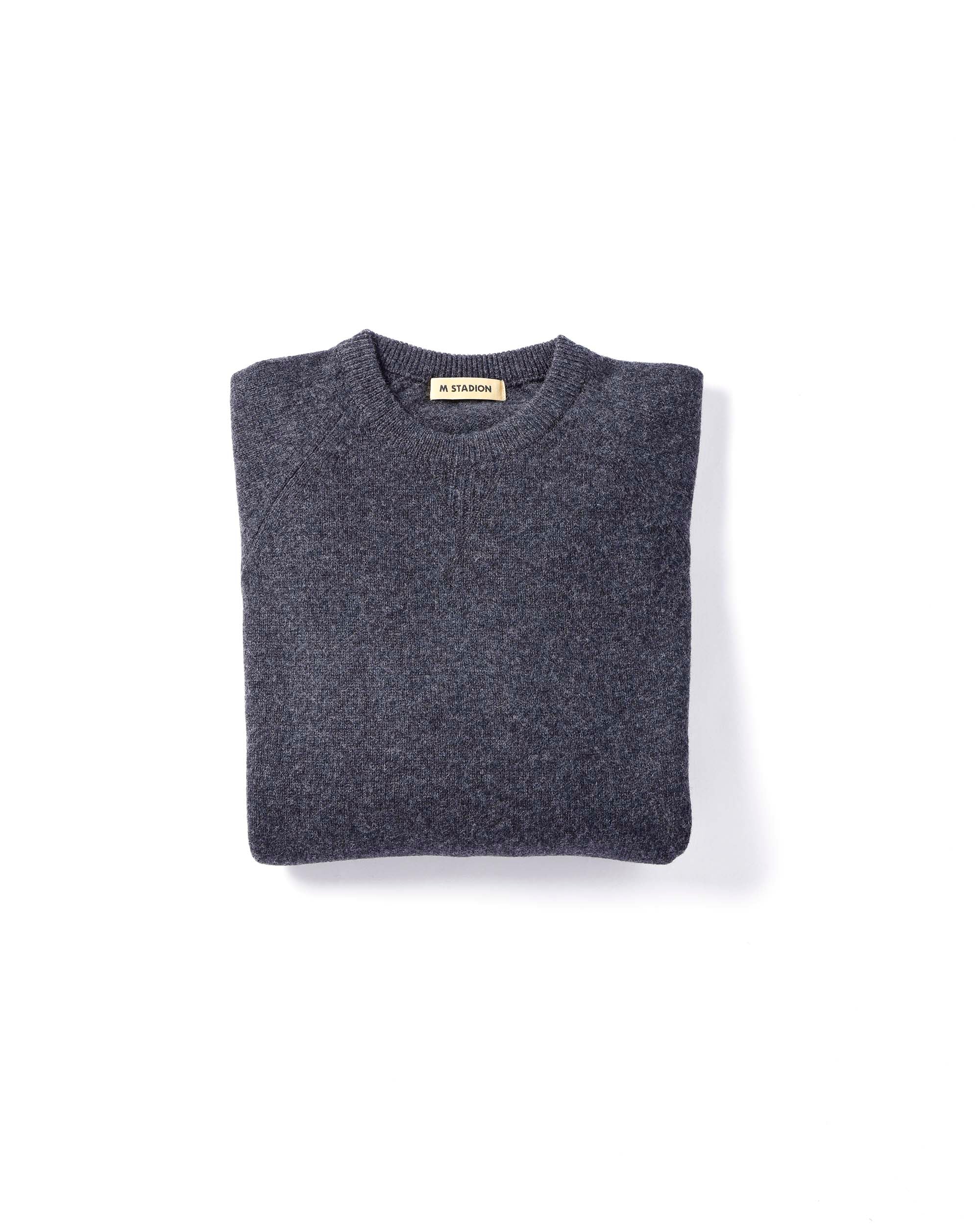 SABINE-Raglan Sleeve knit cashmere / CHAROCAL