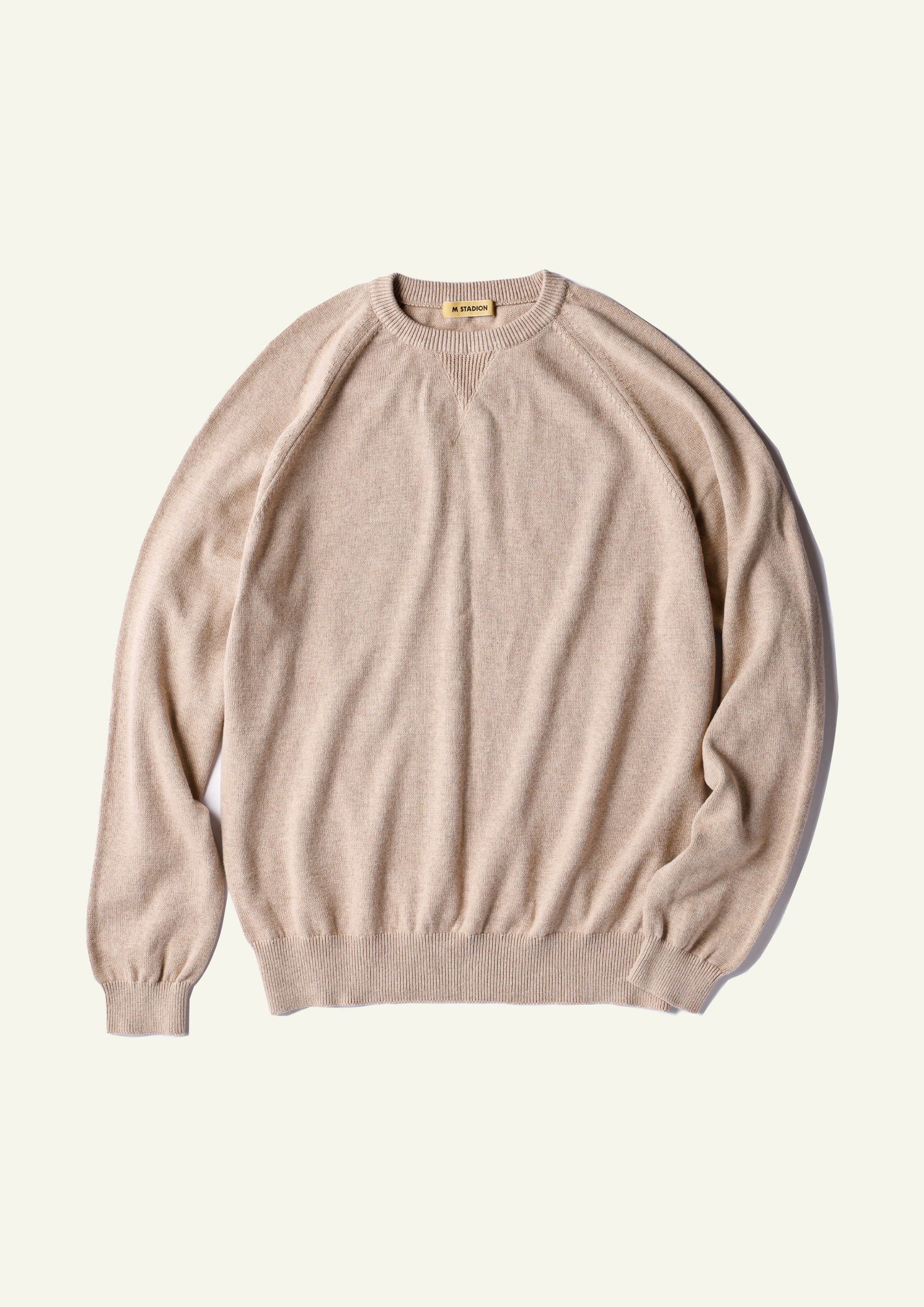 SABINE-Raglan Sleeve knit cotton / BEIGE