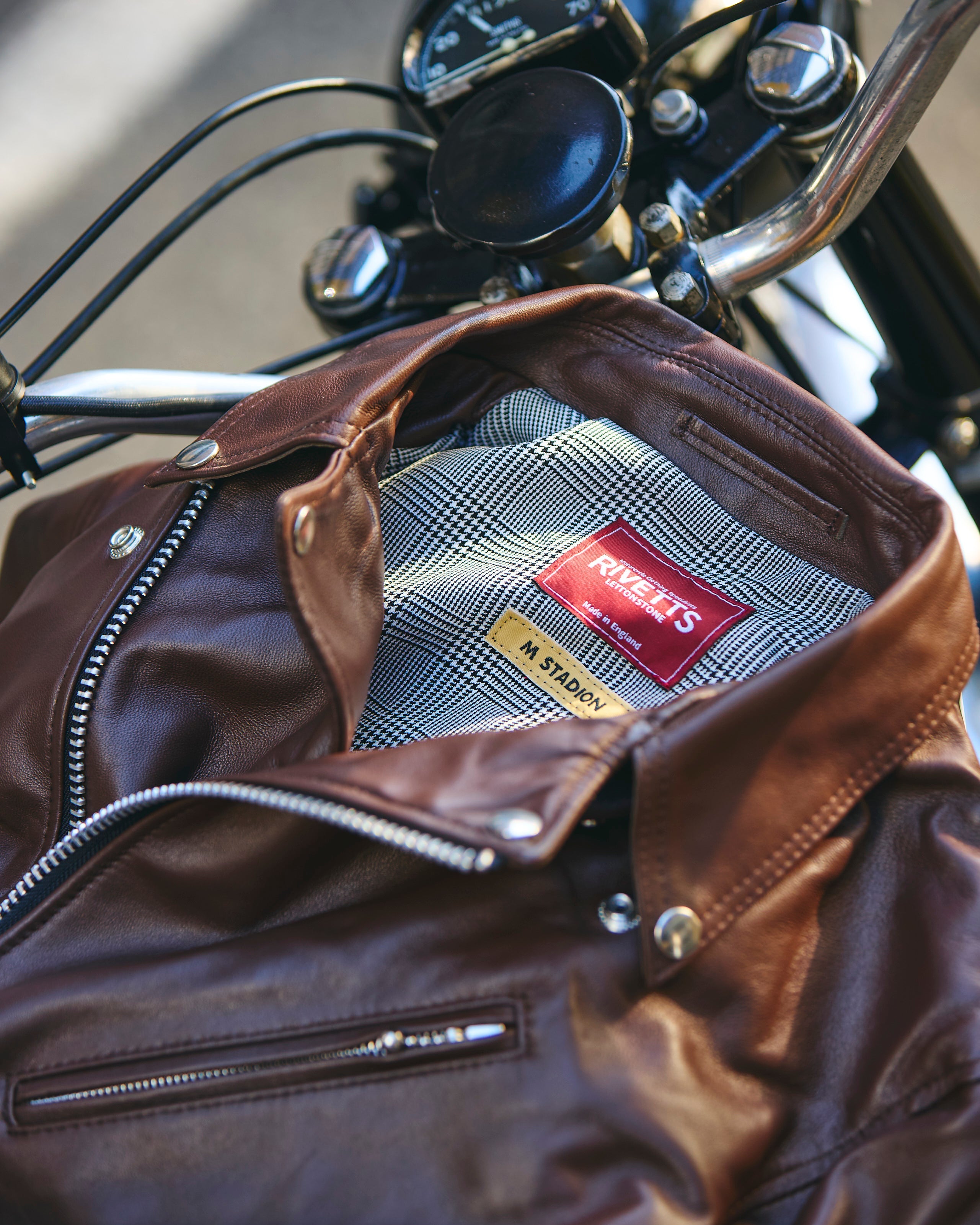 RIVETTS LIDARS JACKET / Model-C1 Croydon Regular Collar Lamb Brown