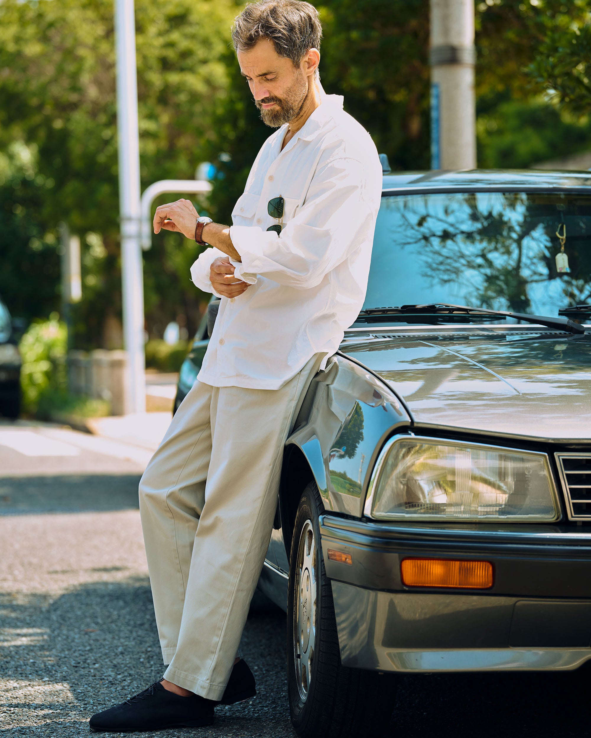 JAZZフラットシューズ / BLACK（ヌバック）