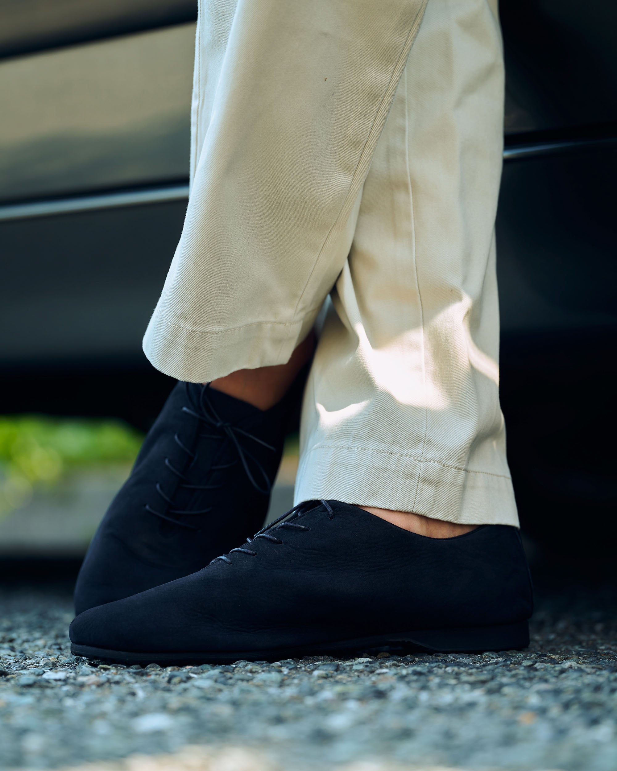 JAZZフラットシューズ / BLACK（ヌバック）