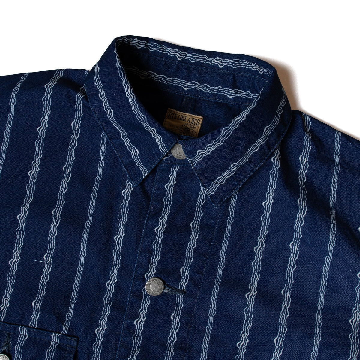 Fit's Like A Hug Coverall Jacket -10oz Indigo Duck Yoroke Stripe-