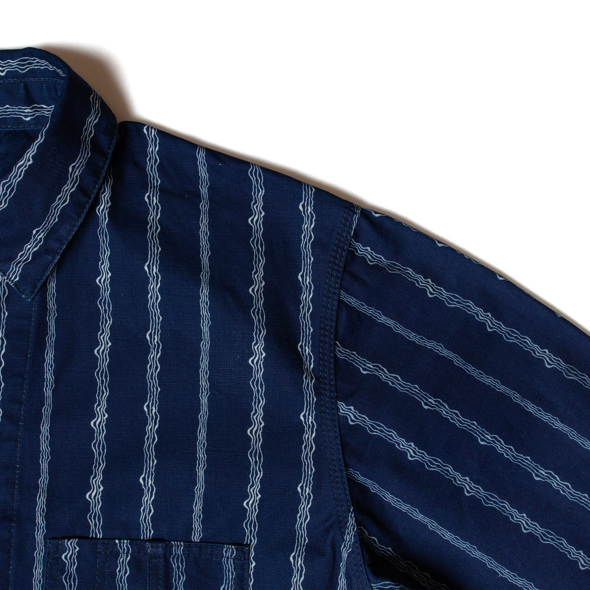 Fit's Like A Hug Coverall Jacket -10oz Indigo Duck Yoroke Stripe-