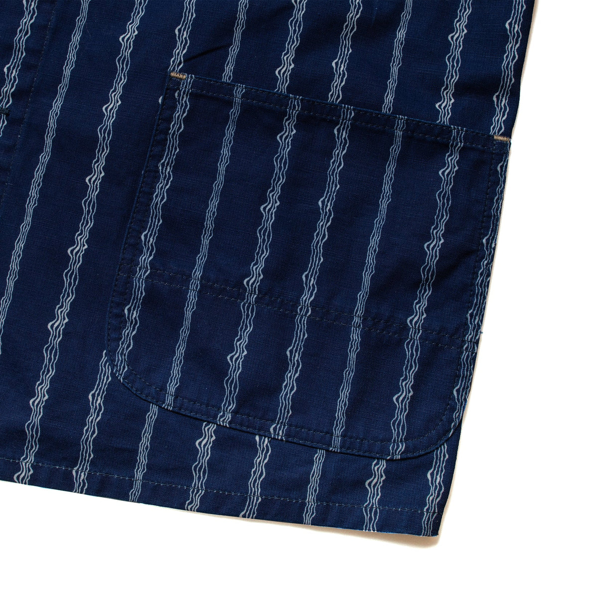 Fit's Like A Hug Coverall Jacket -10oz Indigo Duck Yoroke Stripe-