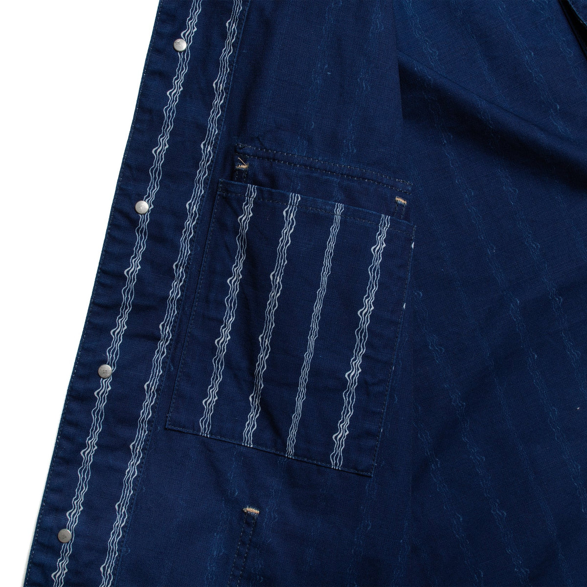 Fit's Like A Hug Coverall Jacket -10oz Indigo Duck Yoroke Stripe-